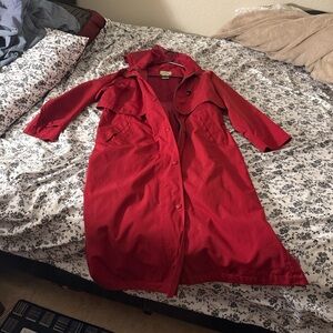 L.L. Bean Vibrant Red Women's Trench Coat